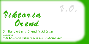 viktoria orend business card